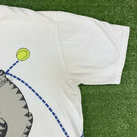 90s Crazy Shirts Hawaii B Kliban Tennis Cat TShirt - Picture 10 of 12